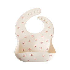 MUSHIE SILICONE BIB BOW