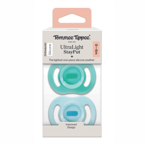TOMMEE TIPPEE ULTRALIGHT SILICONE STAY PUT 0-6M BOY
