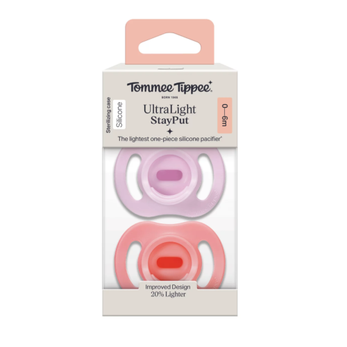 TOMMEE TIPPEE ULTRALIGHT SILICONE STAY PUT 0-6M GIRL
