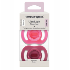 TOMMEE TIPPEE ULTRALIGHT SILICONE STAY PUT 6-18M GIRL