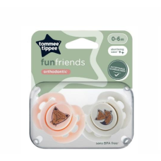 TOMMEE TIPPEE FUN SOOTHER X 2 0-6M GIRL