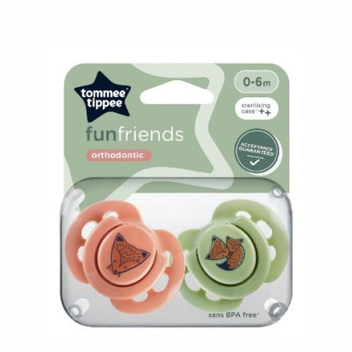 TOMMEE TIPPEE FUN SOOTHER X 2 0-6M UNISEX
