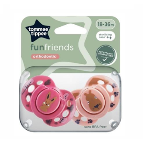 TOMMEE TIPPEE FUN SOOTHER X 2 18-36M GIRL