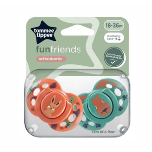 TOMMEE TIPPEE FUN SOOTHER X 2 18-36M UNISEX