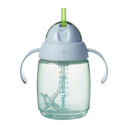 TOMMEE TIPPEE TRAINER STRAW CUPS BLUE 240ML 6M+