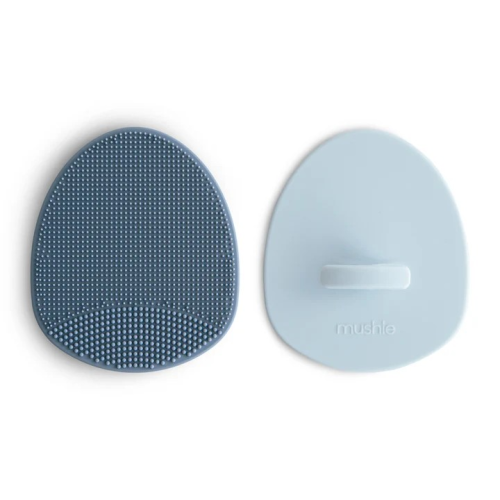 MUSHIE CRADLE CAP BRUSH 2 PACK TRADEWINDS & PERIWINKLE