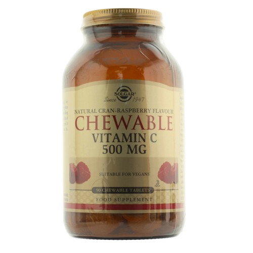SOLGAR VITAMIN C 500mg CHEWABLE RASPBERRY 90 TABLETS