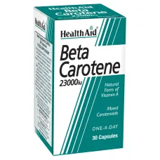 HEALTH AID BETA-CAROTENE NATURAL 15MG 30 CAPSULES