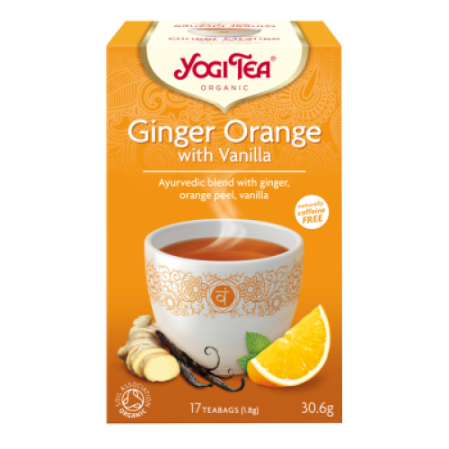 YOGI TEA GINGER ORANGE WITH VANILLA 