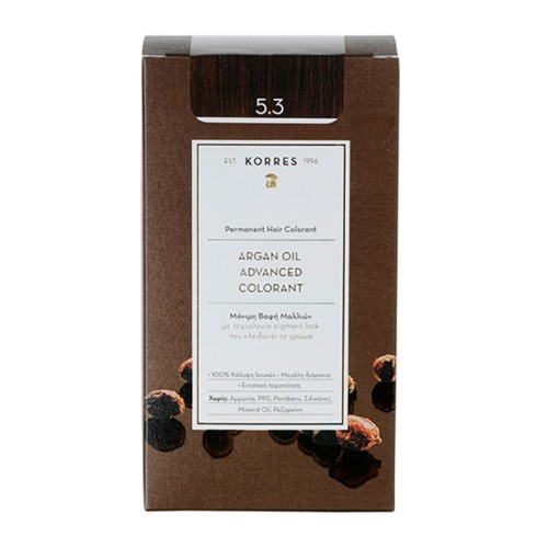 KORRES HAIR COLOR 5.3 Golden/ Honey Light Brown