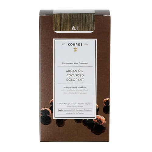 KORRES HAIR COLOR 6.1 Ash Dark Blonde