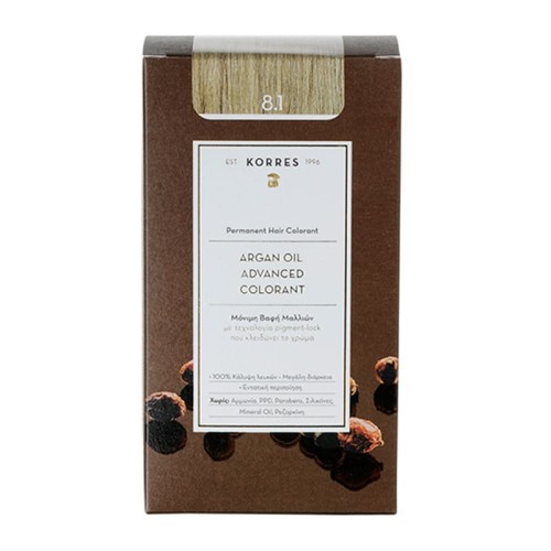 KORRES HAIR COLOR 8.1 Ash Light Blonde
