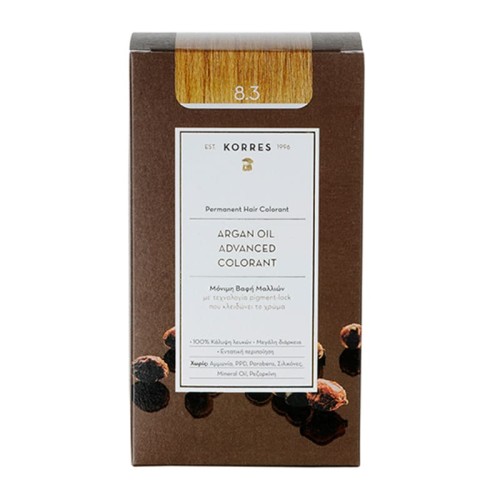 KORRES HAIR COLOR 8.3 Golden/Honey Light Blonde