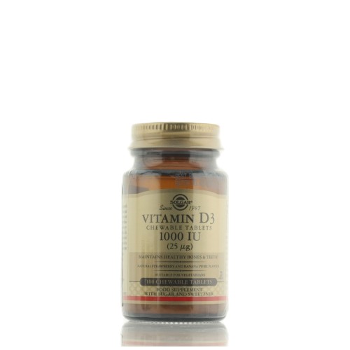 SOLGAR VITAMIN D3 1000 CHEWABLE 100s