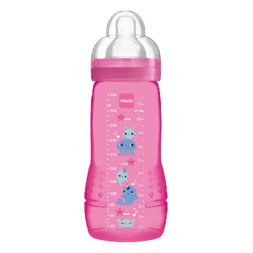 MAM BABY PINK BOTTLE 4M+ 330ML