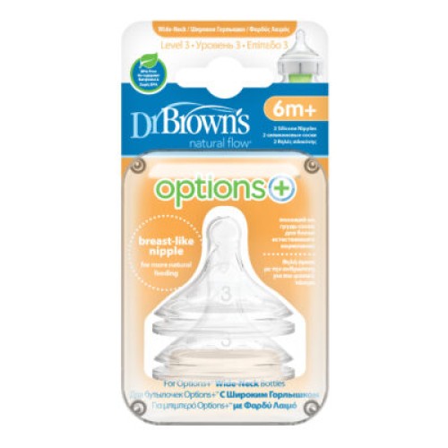 DR.BROWNS SILICONE NIPPLE 6m+ LEVEL 3