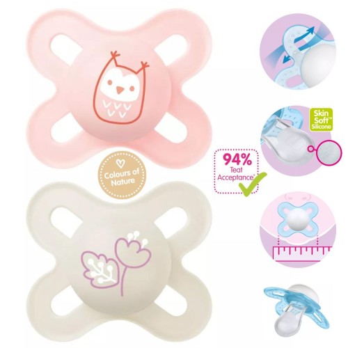 MAM START 0-2M PINK SILICONE SOOTHER