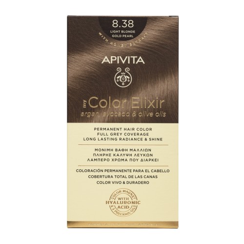 APIVITA HAIR COLOR 8.38 LIGHT BLONDE GOLD PEARL