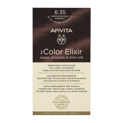 APIVITA HAIR COLOR 6.35 DARK BLONDE GOLD MAHOGANY