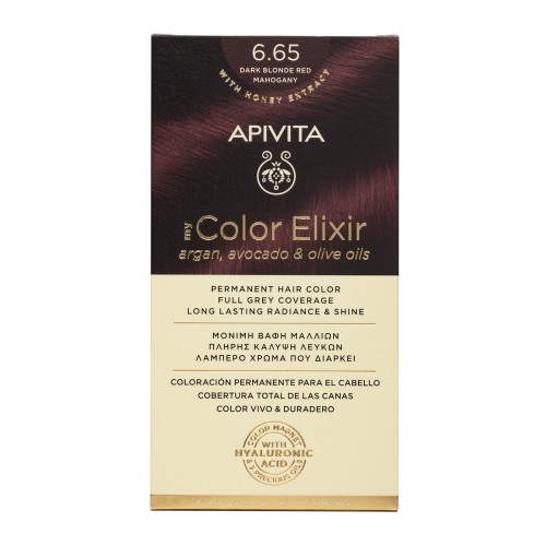 APIVITA HAIR COLOR 6.65 DARK BLONDE RED MAHOGANY