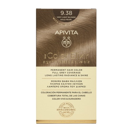APIVITA HAIR COLOR KIT 9.38 VERY LIGHT BLONDE GOLD PEARL