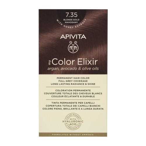APIVITA HAIR COLOR KIT 7.35 BLONDE GOLD MAHOGANY