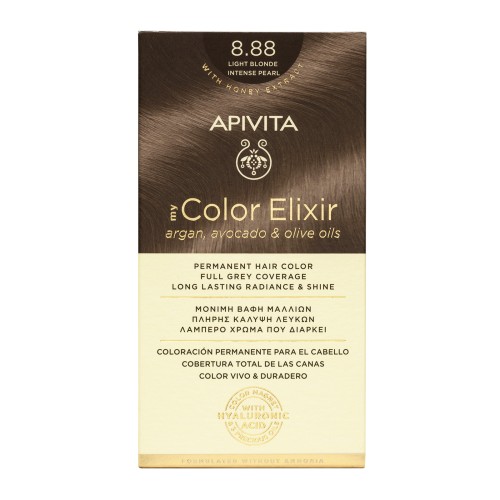 APIVITA HAIR COLOR KIT 8.88 LIGHT BLONDE INTENSE PEARL