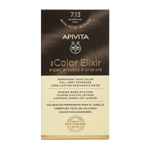 APIVITA HAIR COLOR KIT 7.13 BLONDE ASH GOLD
