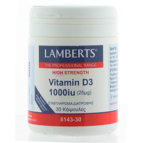 LAMBERTS VITAMIN D3 1000IU 25MG 30T