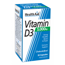 HEALTH AID VITAMIN D3 5000IU CAPSULES 30