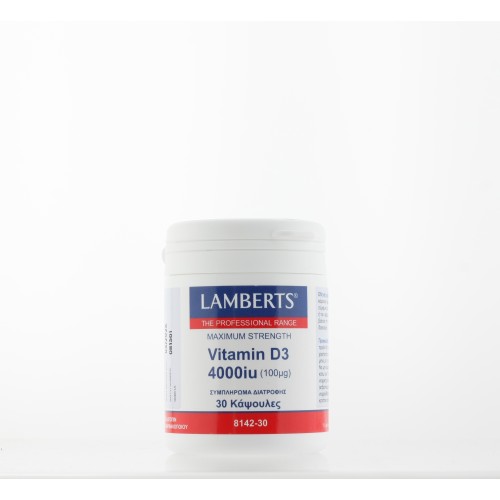 LAMBERTS VITAMIN D3 4000IU 100MG 30TABS