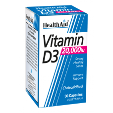 HEALTH AID VITAMIN D3 20.000I.U 30 CAPSULES