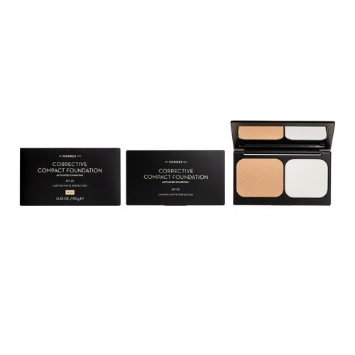 KORRES ACTIVATED CHARCOAL COMPACT FOUNDATION ACCF1