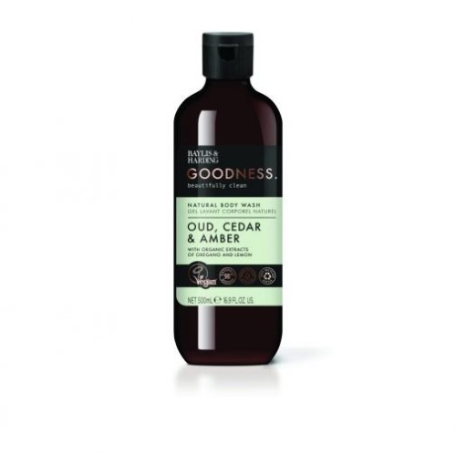 BAYLIS & HARDING OUD CEDAR &  AMBER BODY WASH 500ML