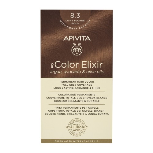 APIVITA HAIR COLOR KIT 8.3 LIGHT BLONDE GOLD
