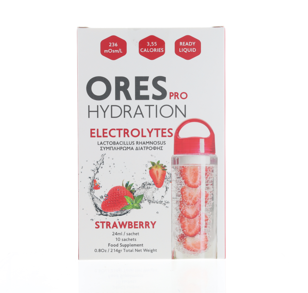 ORES PRO HYDRATION ELECTROLYTES STRAWBERRY 10SACHETS