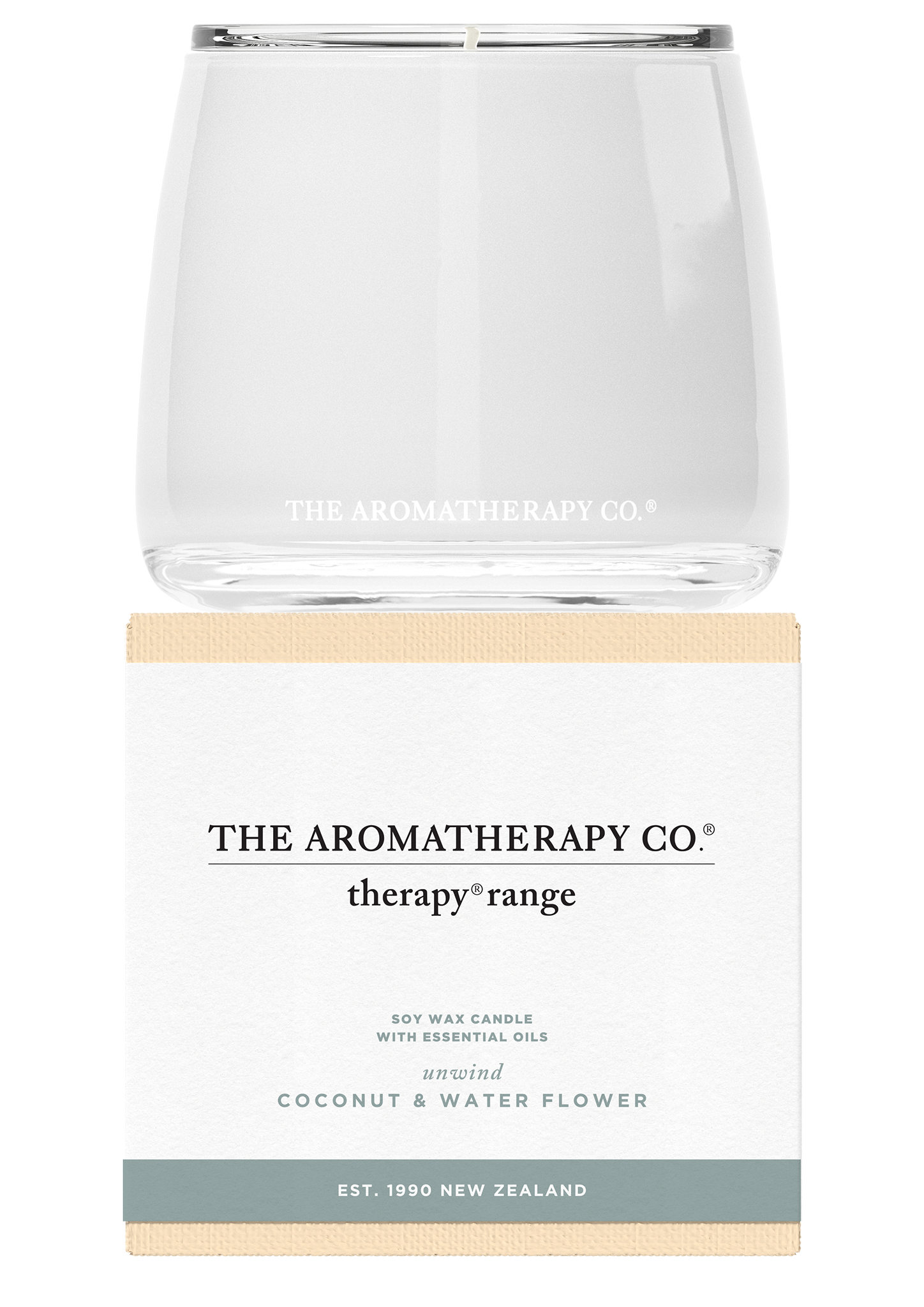 THE AROMATHERAPY CO THERAPY UNWIND - COCONUT & WATER FLOWER CNDL 260GM