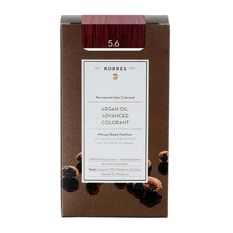 KORRES HAIR COLOR 5.6 Red Light Brown