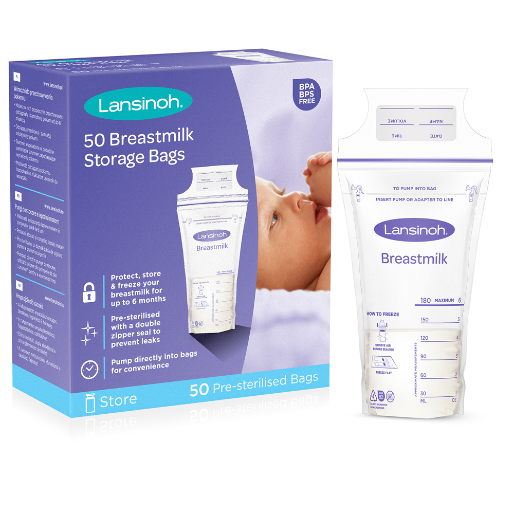 LANSINOH BREASTMILK 50 STORAGE BAGS