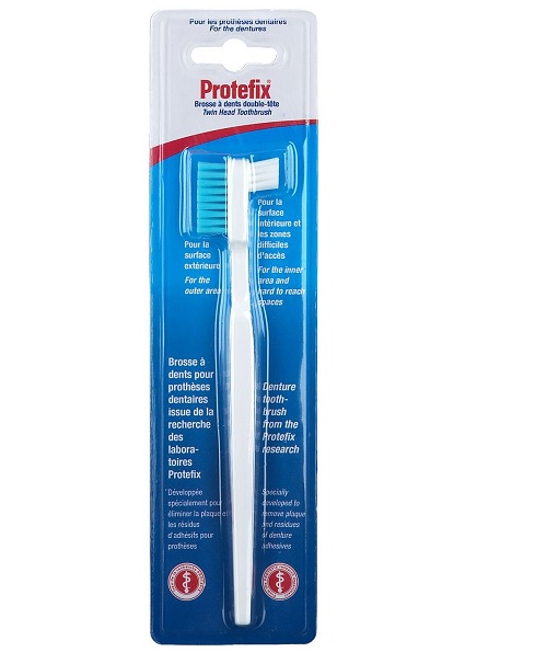 PROTEFIX DENTURE CLEANING TWIN HEAD BRUSH