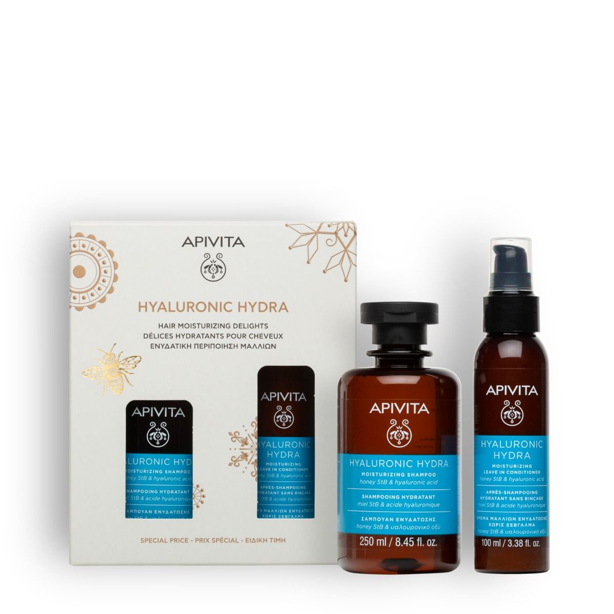 APIVITA HYALONIC HYDRA SHAMPOO & LEAVE IN XMAS 2025