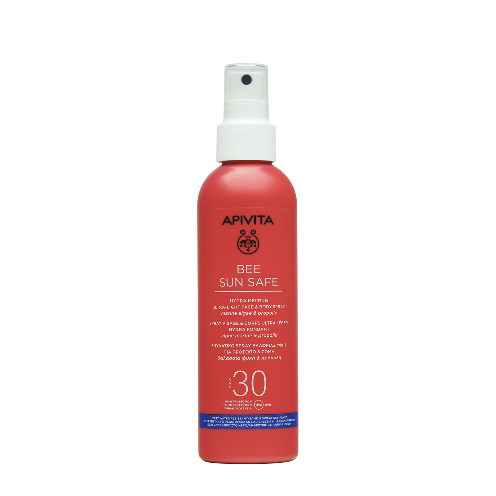 APIVITA BEE SUN SAFE HYDRA MELTING SPRAY ULTRA LIGHT FACE & BODY SPRAY SPF30