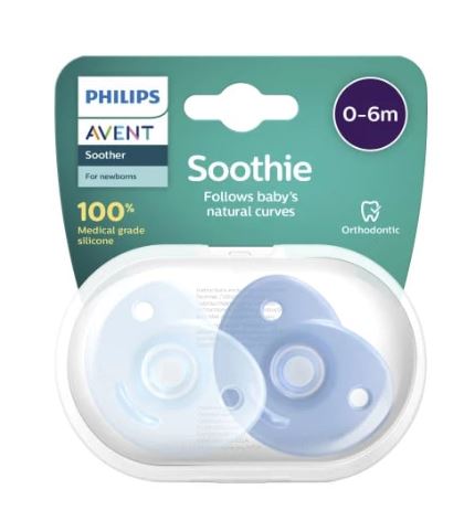 AVENT SCF099/21 SOOTHER 0-6M SOOTHIE BOY 2X