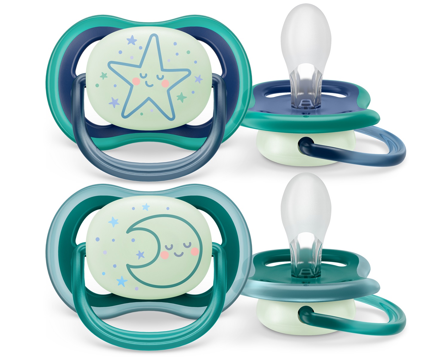 AVENT SCF376/13 SOOTHER 6-18 ULTRA AIR NIGHT BOY X2