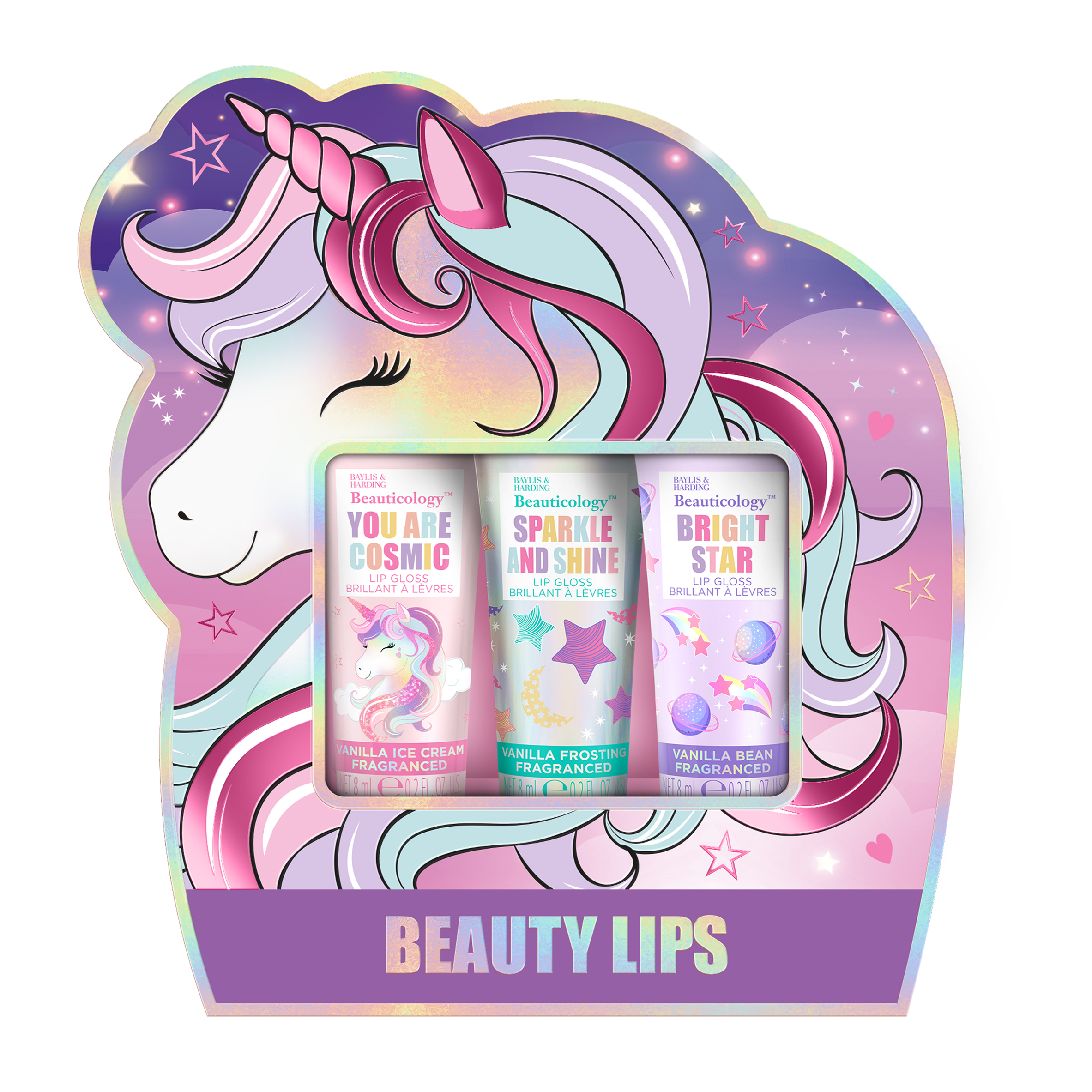 BAYLIS & HARDING BEAUTICOLOGY COSMIC BEAUTY LIP TRIO GIFT SET