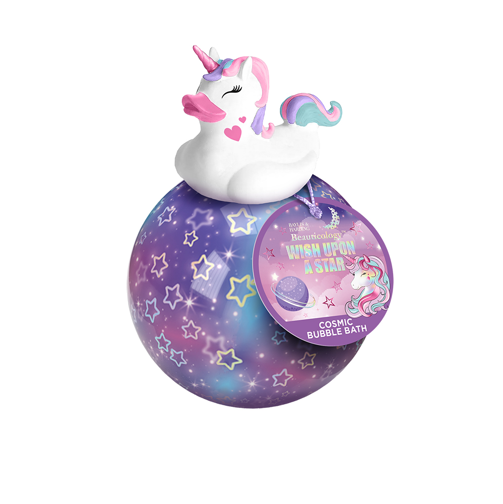 BAYLIS & HARDING BEAUTICOLOGY COSMIC UNICORN GLOBE BATH BUBBLES GIFT