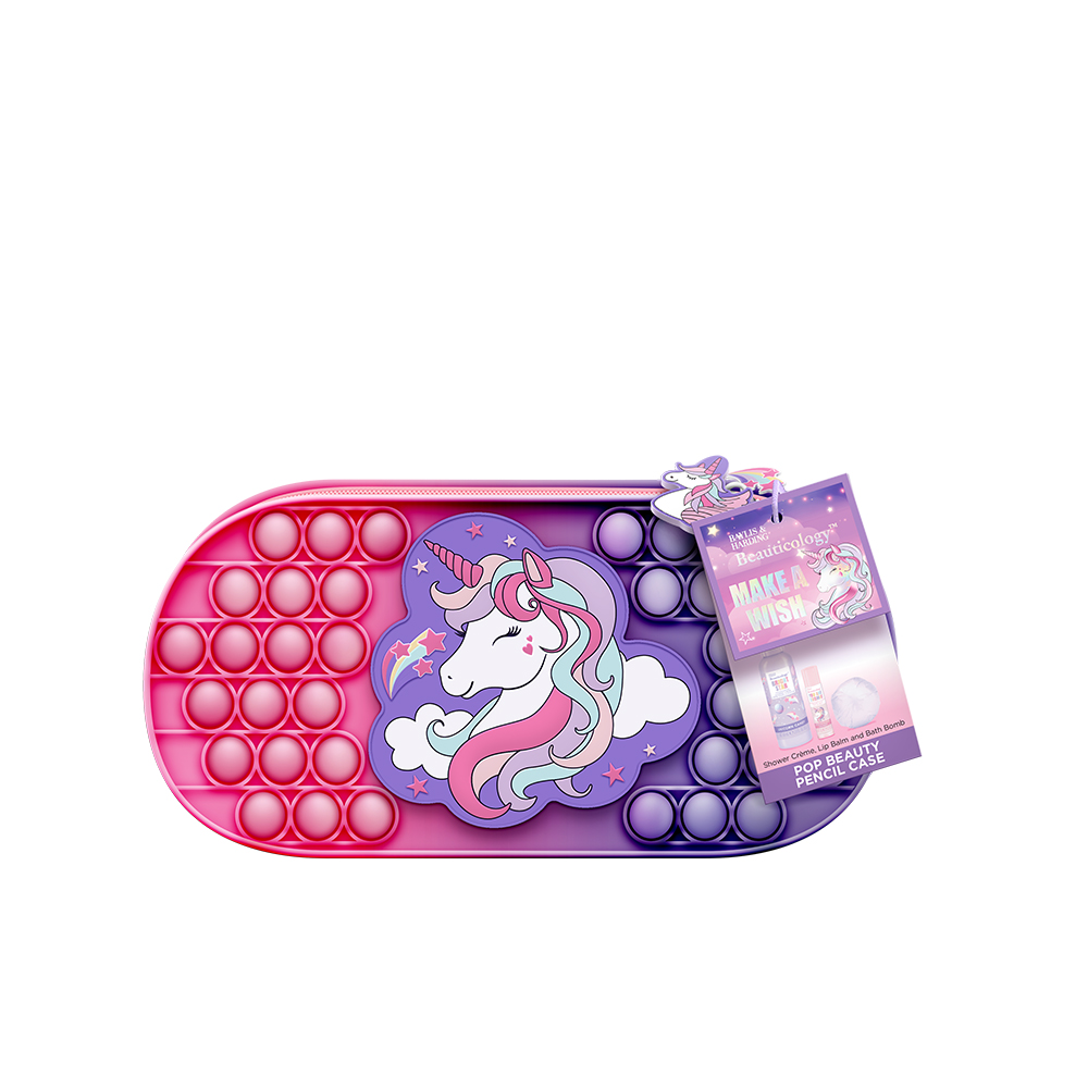 BAYLIS & HARDING BEAUTICOLOGY COSMIC UNICORN POP BEAUTY PENCIL CASE GIFT SET