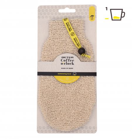 BETER COFFEE O CLOCK EXFOLIATING MITT