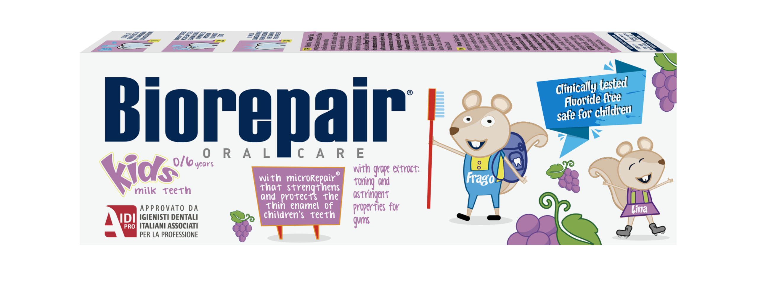 BIOREPAIR KIDS 0-6YRS TOOTHPASTE GRAPE 50ML
