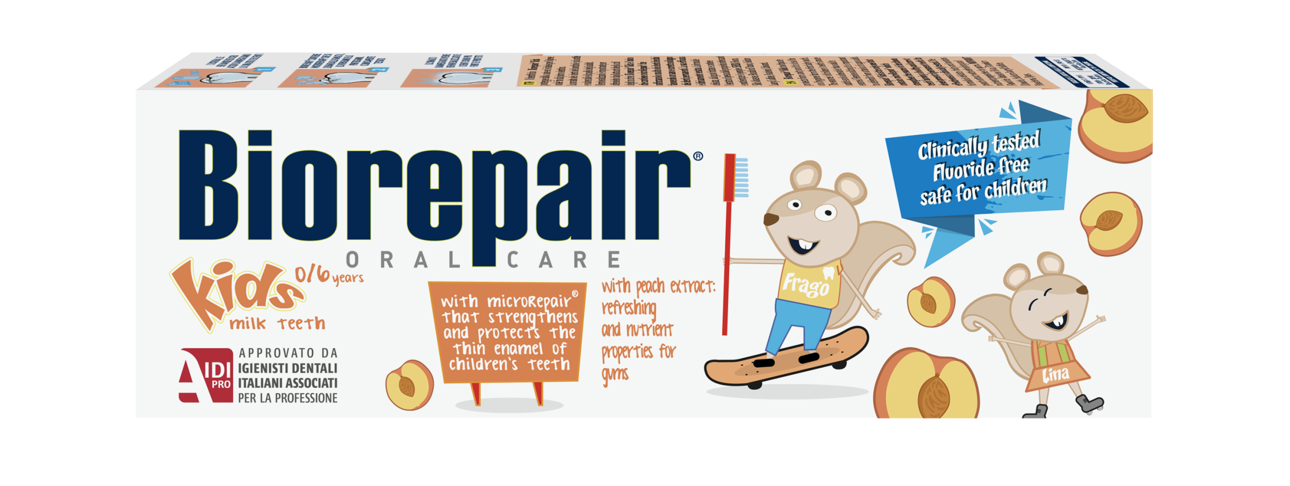 BIOREPAIR KIDS 0-6YRS TOOTHPASTE PEACH 50ML